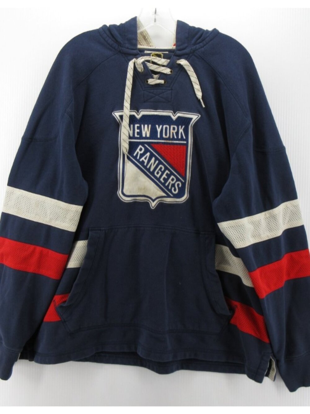 New York Rangers Jersey Sweatshirt XL CCM Hoodie Hockey NHL Drawstring*